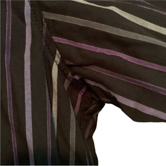 3 for $30! Claiborne purple stripped button down shirt - Picture 8 of 11